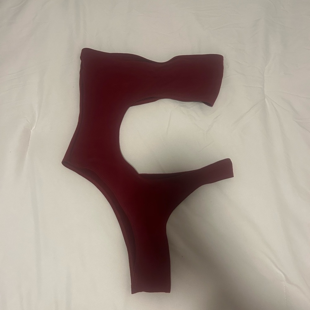 Edikted Burgundy Bodysuit